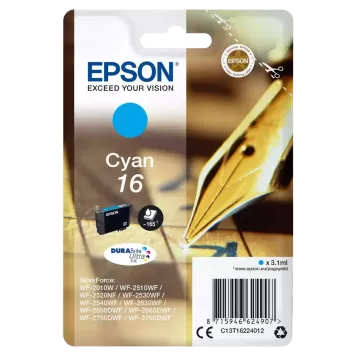 Epson 16 T1622 tusz cyan oryginalny