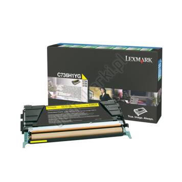 Lexmark C736H1YG toner żółty oryginalny