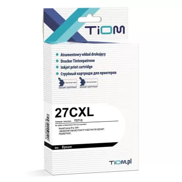 Zamiennik Epson 27XL T2712 tusz cyan marki TiOM