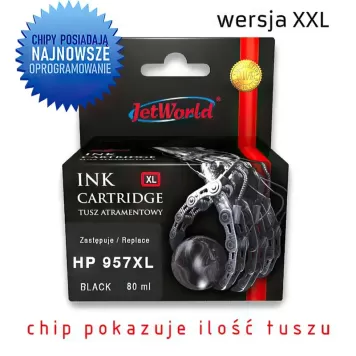 Zamiennik HP 957 XL L0R40AE tusz czarny marki JetWorld