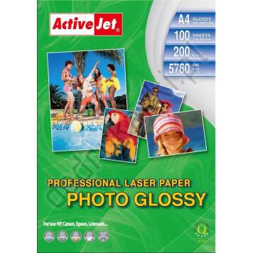 ActiveJet papier fotograficzny błyszczący A4 100 szt 200g  AP4-200G100L