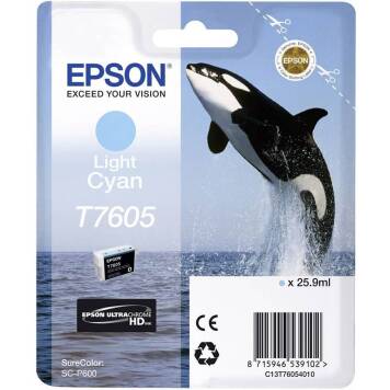 Epson T7605 tusz light cyan C13T76054010 oryginalny