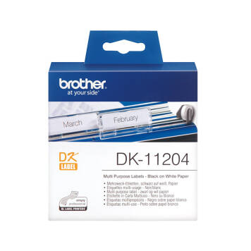 Etykiety Brother DK-11204 nadruk czarny na białym tle 17mm x 54mm