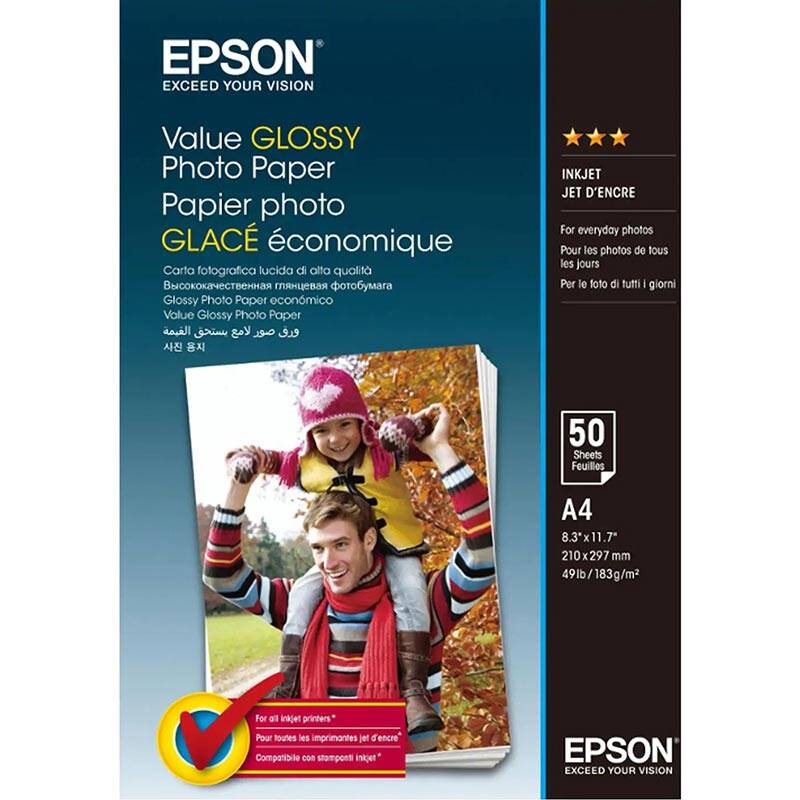 Photo Paper Epson A4 Glossy 200g 50-Sheets (C13S042539)