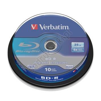 Verbatim BD-R SL 25GB 6x Spindle 10 szt. - 43742