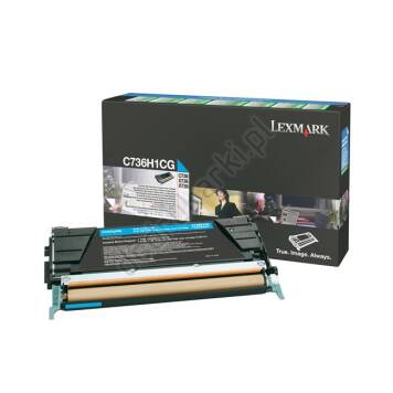 Lexmark C736H1CG toner cyan oryginalny