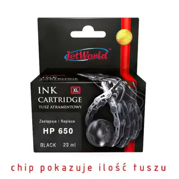 Zamiennik HP 650 CZ101AE tusz czarny marki JetWorld