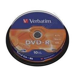 Verbatim DVD-R 4.7GB 16x Matt Silver Cake 10 szt. - 43523