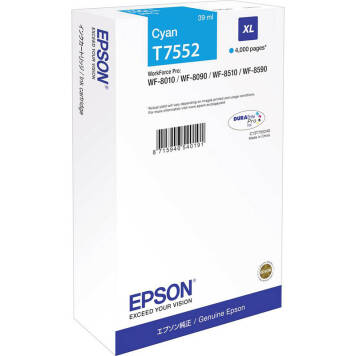 Epson T7552 C13T755240 tusz cyan XL oryginalny