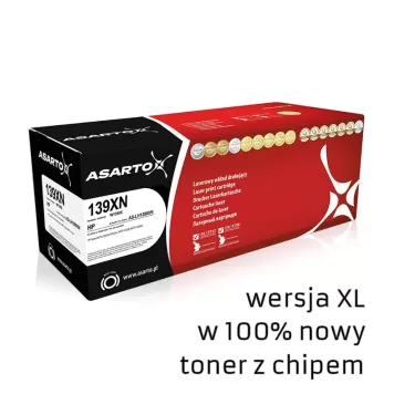 Zamiennik HP 139X W1390X toner marki Asarto + chip