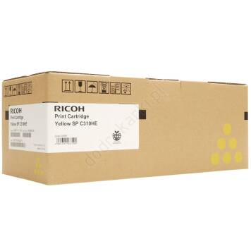 Ricoh 407635 406482 SPC310HE toner żółty oryginalny