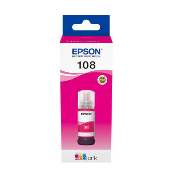 Epson 108 M C13T09C34A EcoTank tusz magenta oryginalny