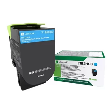 Lexmark 71B2HC0 toner cyan oryginalny