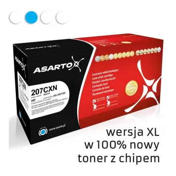 Zamiennik HP 207X W2211X toner cyan marki Asarto + chip