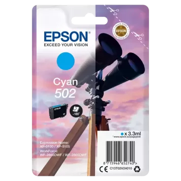 Epson 502 C13T02V24010 tusz cyan oryginalny