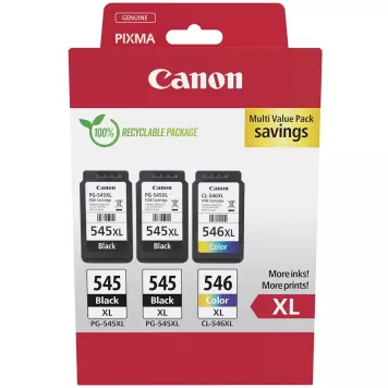 Canon 8286B013 Multi Value Pack 2 tusze czarne PG-545XL i 3-kolorowy CL-546XL