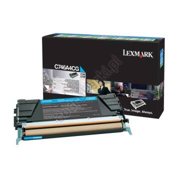 Lexmark C746A1CG toner cyan oryginalny