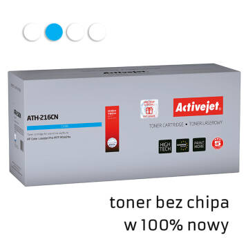 Zamiennik HP 216A W2411A toner cyan marki ActiveJet + chip