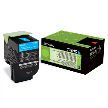 Lexmark 702HC 70C2HC0 toner cyan oryginalny