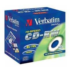 Verbatim CD-RW Hi-Speed 10x 700MB 10 szt. Jewel Case