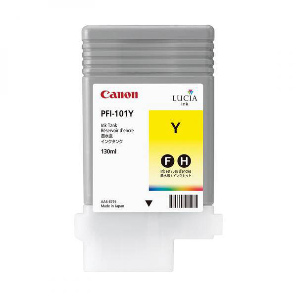 Canon PFI-101Y tusz żółty do Canon imagePROGRAF iPF5000, iPF5100, iPF6000,  iPF6100, iPF6200 130ml