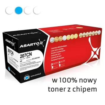 Zamiennik HP 207A W2211A toner cyan marki Asarto + chip