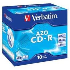 Verbatim CD-R AZO Crystal 52x 700MB 10 szt. Jewel Case