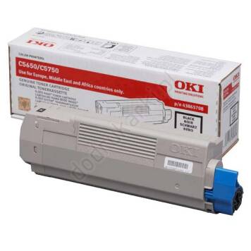 Oki 43865708 toner czarny oryginalny