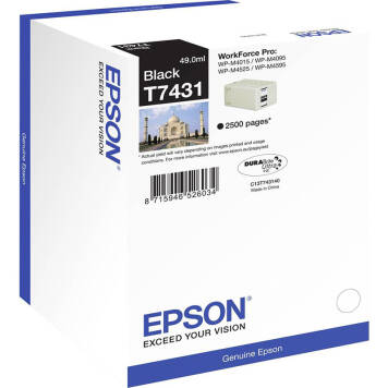 Epson T7431 tusz czarny C13T74314010 oryginalny