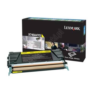 Lexmark X746A1YG toner żółty oryginalny