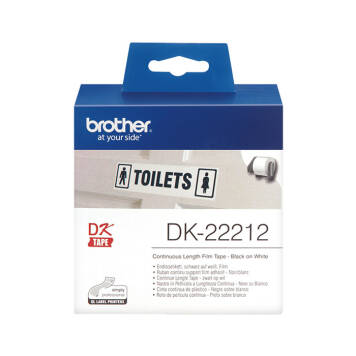 Taśma ciągła Brother DK-22212 nadruk czarny na białym tle 62mm x 15,24m