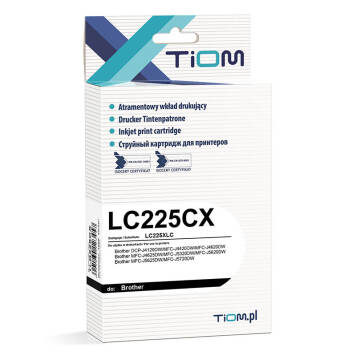 Zamiennik Brother LC225C tusz cyan marki TiOM