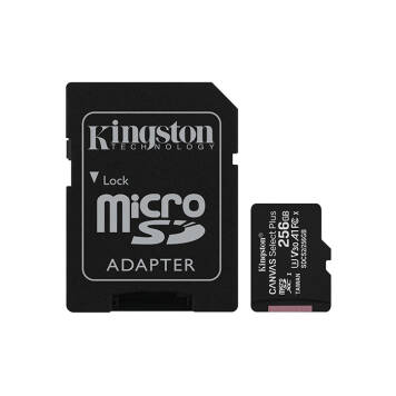 Kingston Canvas Select Plus SDCS2 256GB 100/85 MB/s UHS-I A1 V30 C10 U3 + adapter